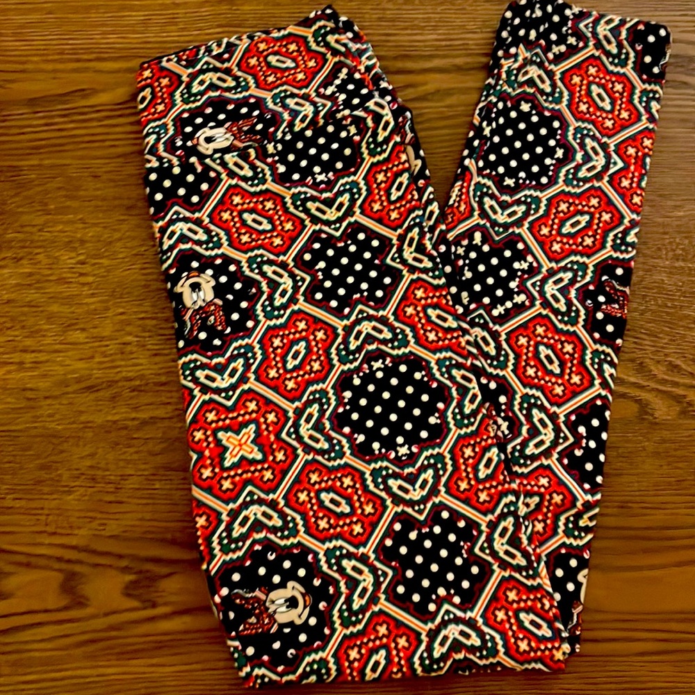 Disney Minnie Lularoe geometric pattern size OS leggings